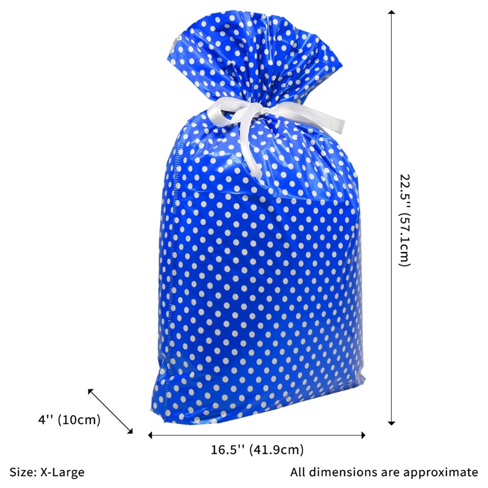 Polka Dot Gift Bags Set - Red, Green, Blue - Picture 8 of 9